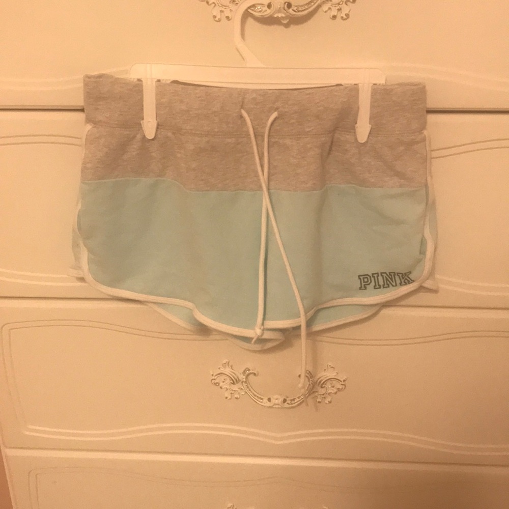 PINK blue and grey shorts